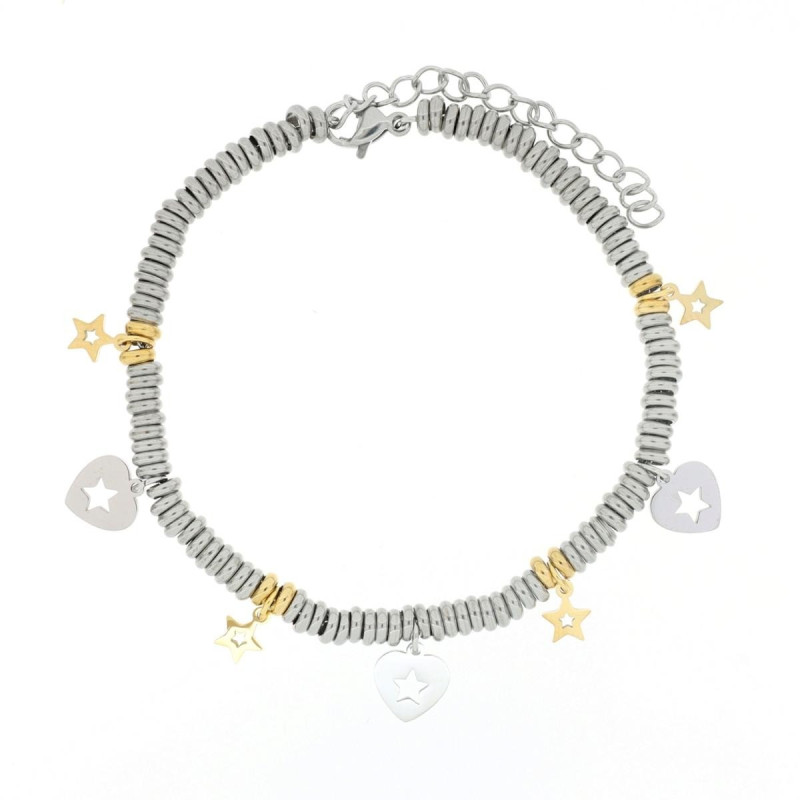 BRACCIALE CM 17+4 TYCHE IN ACCIAIO MM 8