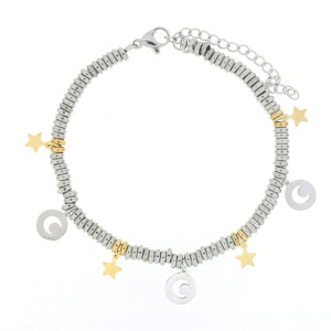 BRACCIALE CM 17+4 TYCHE IN ACCIAIO MM 8