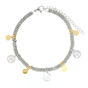 BRACCIALE CM 17+4 TYCHE IN ACCIAIO MM 8