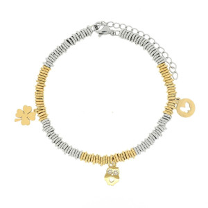 BRACCIALE CM 17+4 TYCHE IN ACCIAIO MM 8