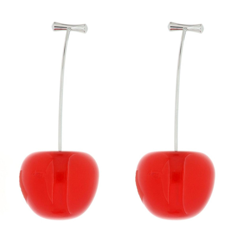 ORECCHINI CM 6 CHERRY IN ACCIAIO CILIEGIA MM 19