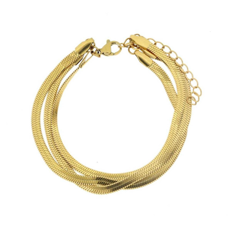 BRACCIALE CM 15+4 SNAKE IN ACCIAIO