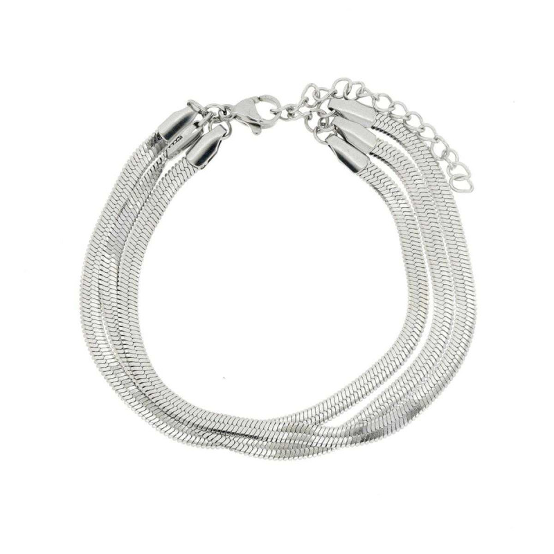 BRACCIALE CM 15+4 SNAKE IN ACCIAIO