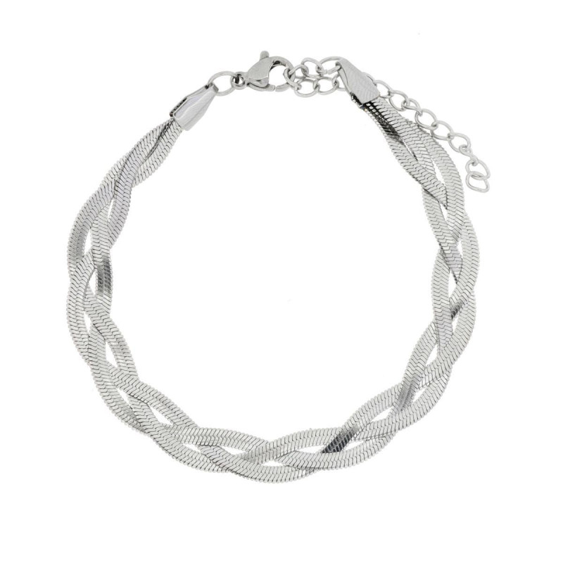 BRACCIALE CM 18+4 SNAKE IN ACCIAIO MM 5