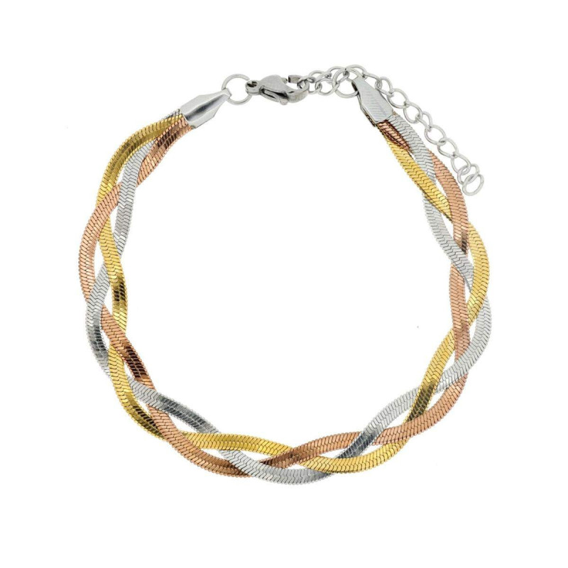 BRACCIALE CM 18+4 SNAKE IN ACCIAIO MM 5