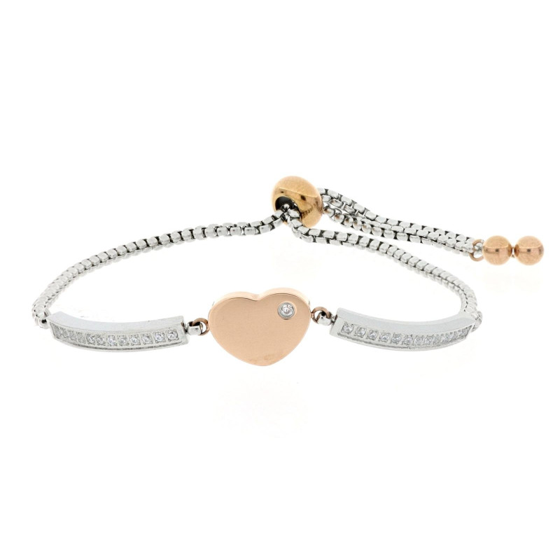 BRACCIALE IDEAL CUORE MM 8 IN ACCIAIO