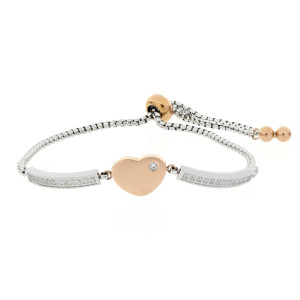 BRACCIALE IDEAL CUORE MM 8 IN ACCIAIO