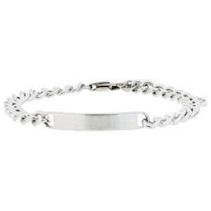 BRACCIALE CM 18+5 UOMO IN ACCIAIO MM 6