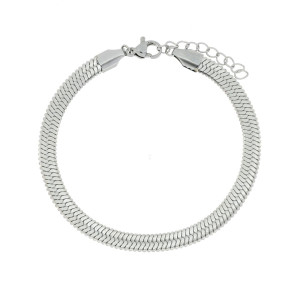 BRACCIALE CM 16+3 SNAKE IN ACCIAIO MM 5