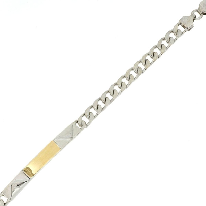 BRACCIALE CM 20 MM 5 IN ARGENTO E ORO