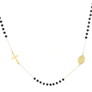 COLLANA ROSARIO CM 50 IN ACCIAIO