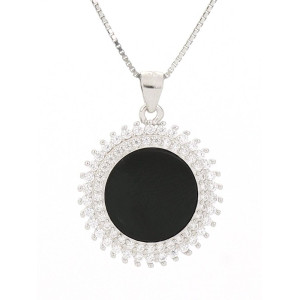 PENDENTE MISTI IN ARGENTO 925 CON ONICE NERO MM 19