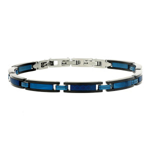 BRACCIALE CM 22 UOMO IN ACCIAIO E CERAMICA MM 5