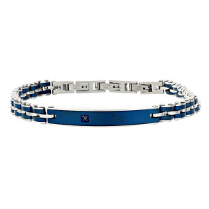 BRACCIALE CM 22 UOMO IN ACCIAIO E CERAMICA MM 6