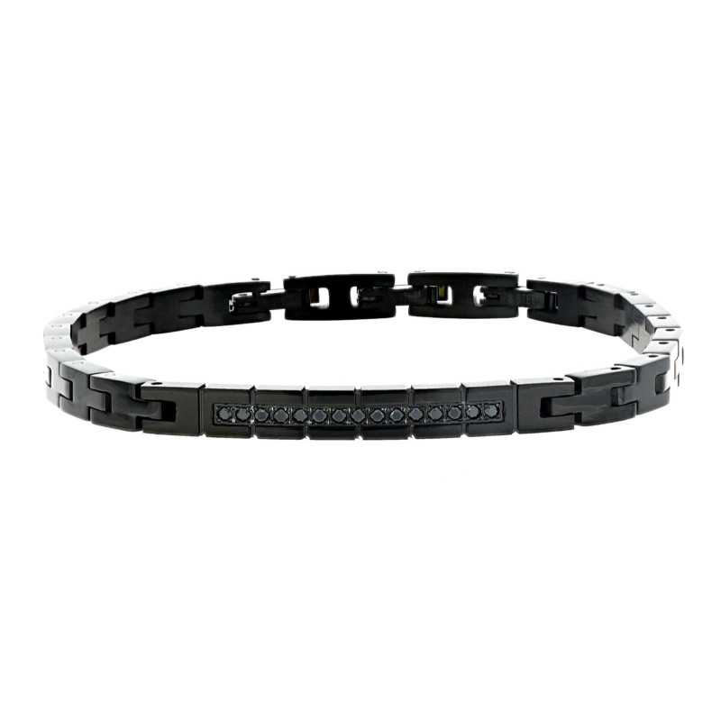 BRACCIALE CM 19+3 UOMO IN ACCIAIO E CERAMICA MM 5