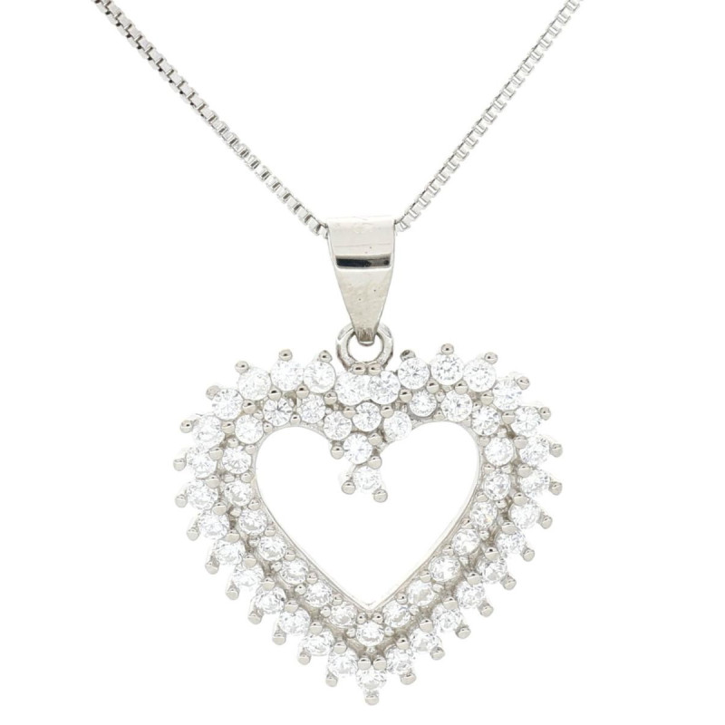 ORECCHINI MISTI CON CUORE MM 19 CUORE IN ARGENTO 925