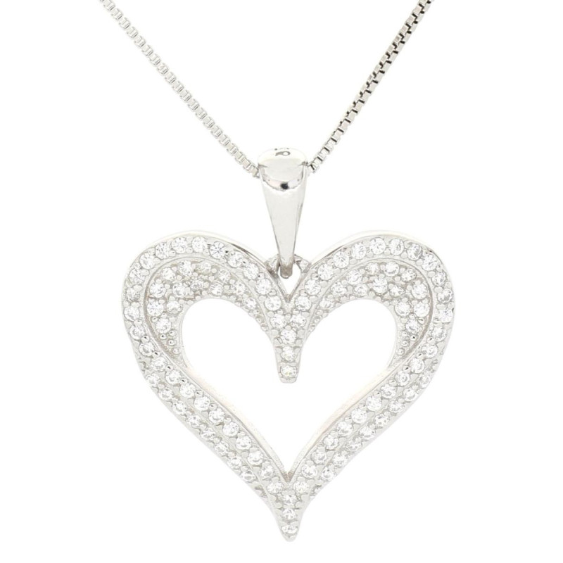 ORECCHINI MISTI MM 20 CUORE IN ARGENTO 925