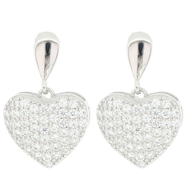 ORECCHINI MISTI MM 12 CUORE IN ARGENTO 925