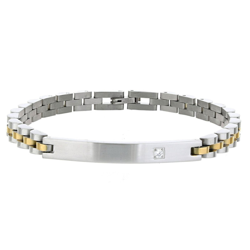 BRACCIALE UOMO CM 21 IN ACCIAIO MAGLIA ROLEX T MM 6