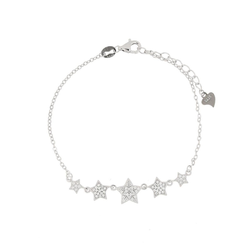 BRACCIALE CM 17+3 MISTI STELLE IN ARGENTO 925